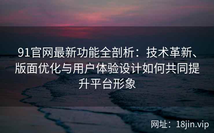 91官网最新功能全剖析：技术革新、版面优化与用户体验设计如何共同提升平台形象